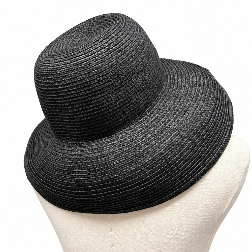 Betmar Roll-Up Black Floppy Sun Hat 4 Inch Brim Old Money Resortwear Packable